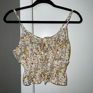 flower cropped tank top